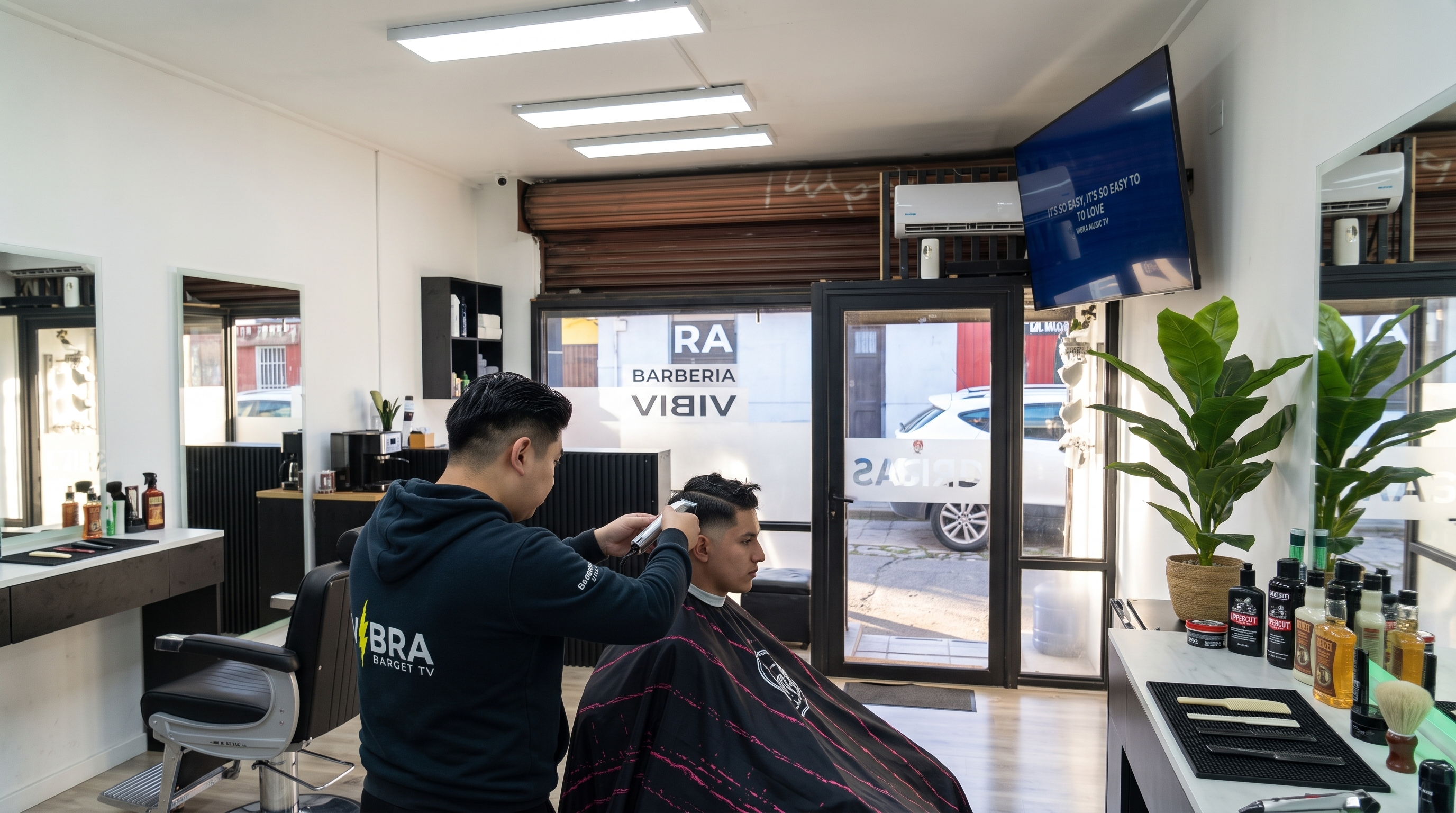 En pleno corte